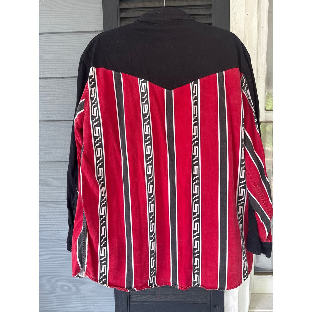 1990s Rodeo Active Long Sleeve Aztec Button Down - Picture 4 of 4